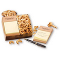 Beech Post-it  Note Holder with Extra Fancy Jumbo Cashews
